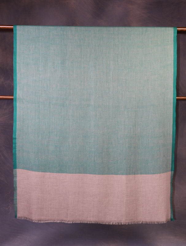 Green And Natural handwoven Cashmere Pashmina Shawl