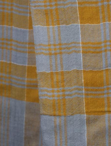 Natural And Mustard handwoven Cashmere Pashmina Scarf