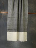 Black And Ivory Plaid Pure Cashmere Pashmina Scarf – Handwoven Luxury