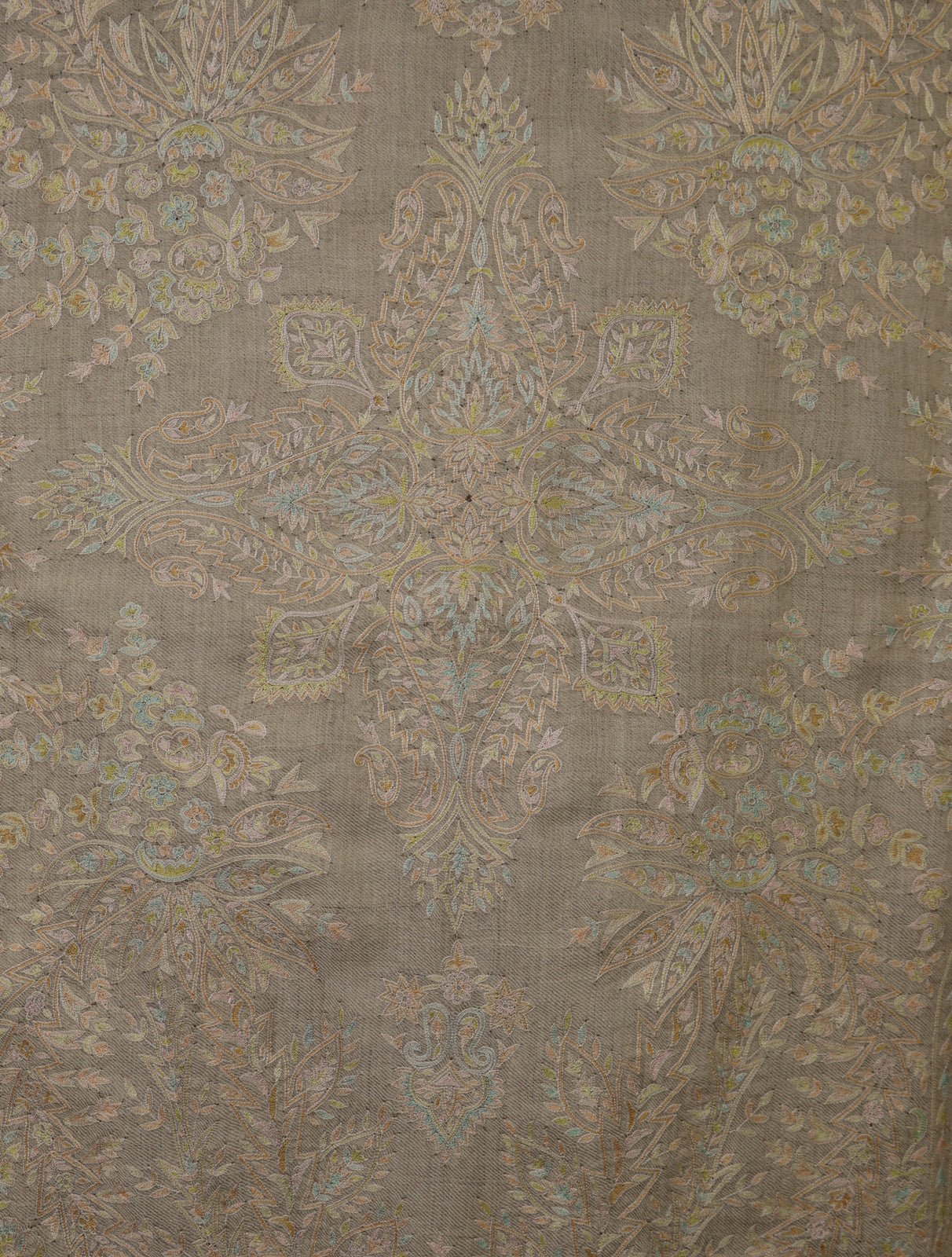 Ivory Color Jamawar Embroidery Pashmina Shawl
