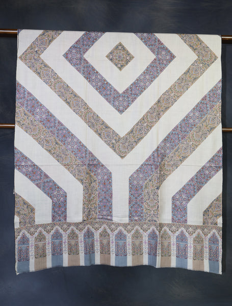 Ivory Base Kalamkari Pashmina Shawl