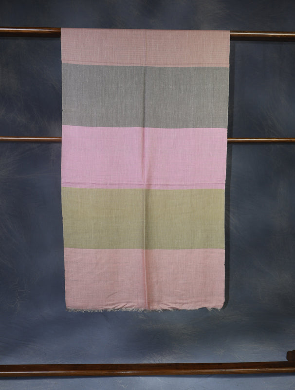 Multi Color Striped Handwoven Cashmere Pashmina Scarf