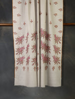 Grey Base Jali Embroidery Cashmere Pashmina Shawl