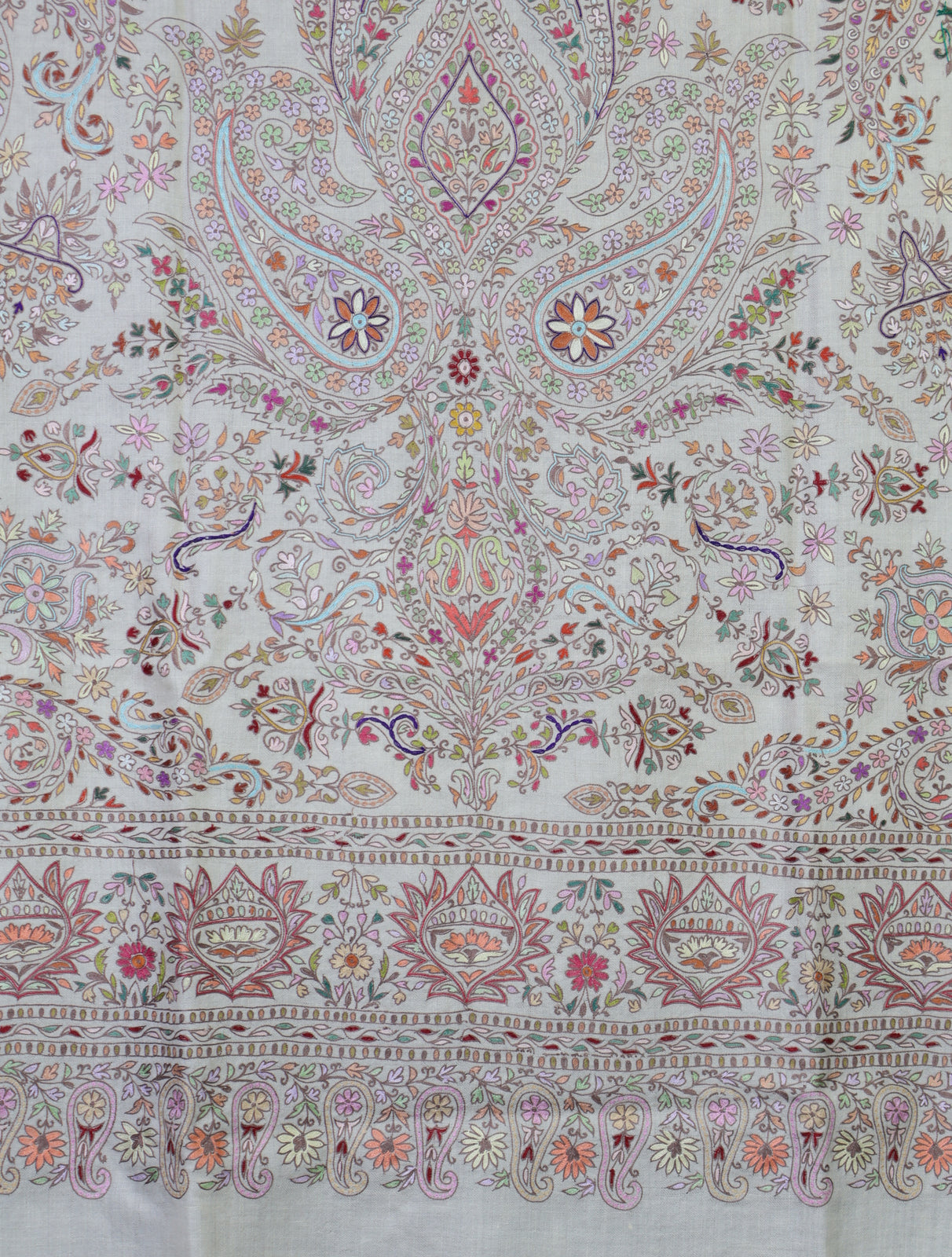 Ivory Color Kalamkari Pashmina Shawl