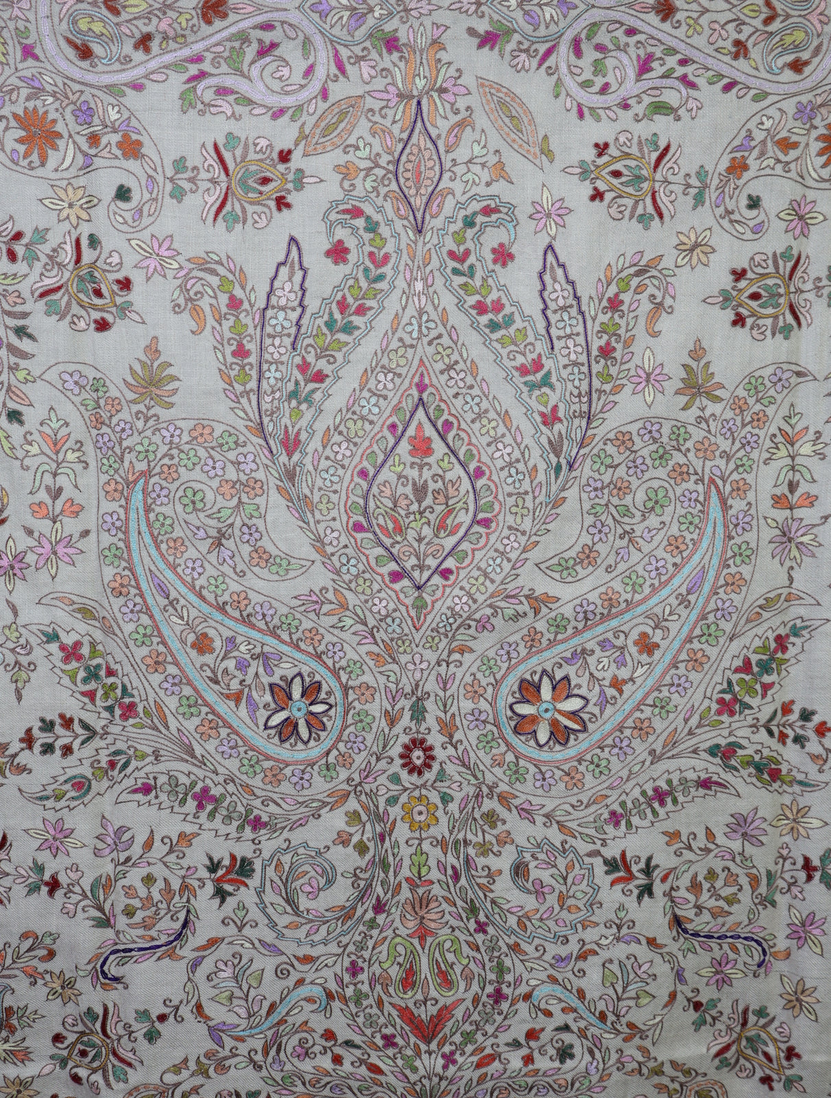Ivory Color Kalamkari Pashmina Shawl