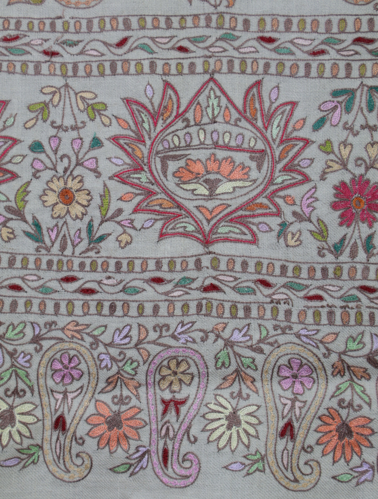 Ivory Color Kalamkari Pashmina Shawl