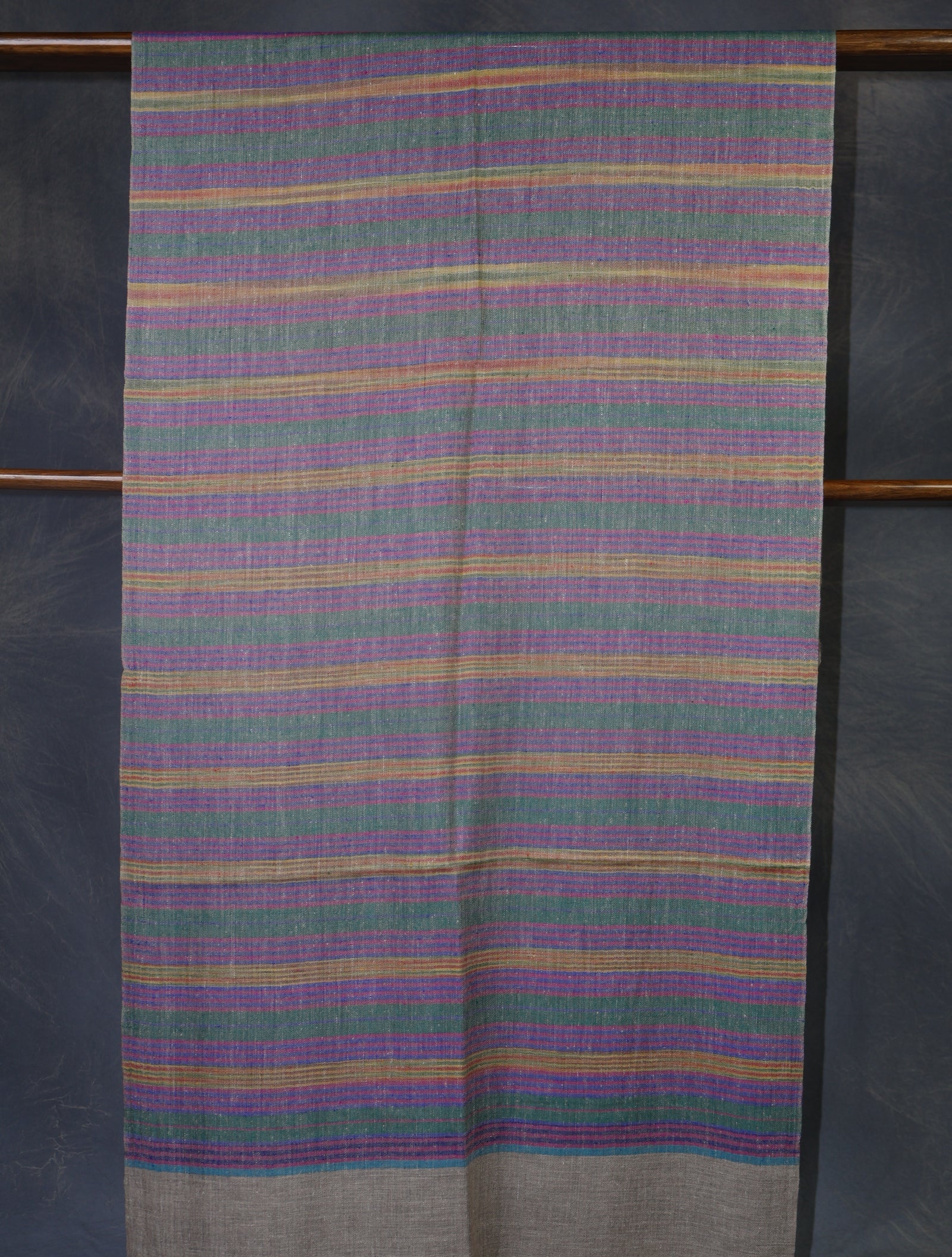 Multi Color Striped Handwoven Cashmere Pashmina Scarf
