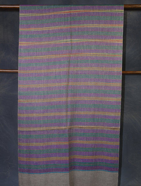 Multi Color Striped Handwoven Cashmere Pashmina Scarf