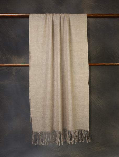 Natural Base Handwoven Cashmere Pashmina Scarf