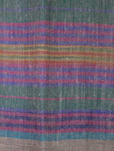 Multi Color Striped Handwoven Cashmere Pashmina Scarf