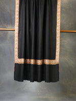 Black Base Big Border Embroidery Cashmere Pashmina Shawl