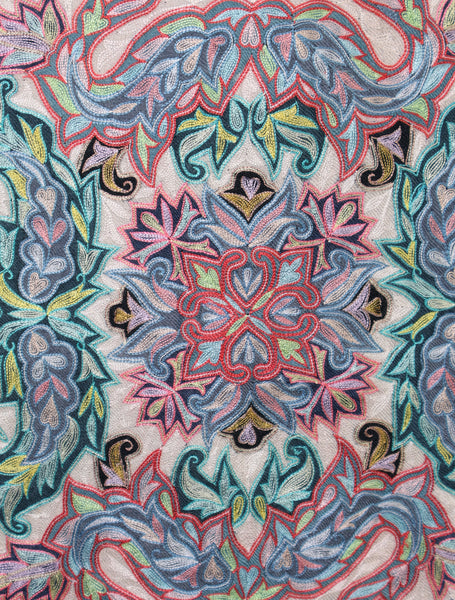 Pink And Black Color Kalamkari Pashmina Shawl