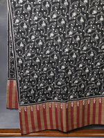 Black Base With Jali Embroidery Pashmina Cashmere Shawl