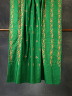 Green Boteh Embroidery Pashmina Cashmere Shawl