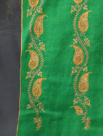 Green Boteh Embroidery Pashmina Cashmere Shawl