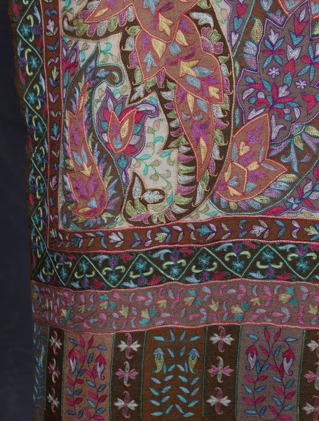 Pink Multicolor Kalamkari Pashmina Shawl