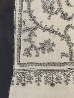 Ivory Base With Jali Embroidery Pashmina Cashmere Shawl