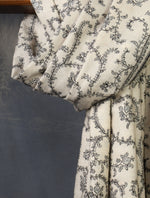 Ivory Base With Jali Embroidery Pashmina Cashmere Shawl