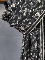 Black Base With Jali Embroidery Pashmina Cashmere Shawl