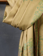 Yellow Base With Buteh Embroidery Pashmina Cashmere Shawl