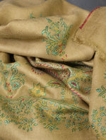 Yellow Base With Buteh Embroidery Pashmina Cashmere Shawl