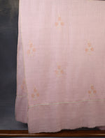 Pink Striped Base Buteh Embroidery Pashmina Cashmere Shawl