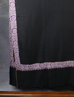 Black Base Big Border Embroidery Cashmere Pashmina Shawl