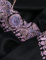 Black Base Big Border Embroidery Cashmere Pashmina Shawl