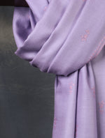 Lavender Base Buteh Embroidery Pashmina Cashmere Shawl