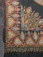 Black Jamawar Embroidery Pashmina Shawl