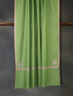 Green Border Embroidery Cashmere Pashmina Scarf