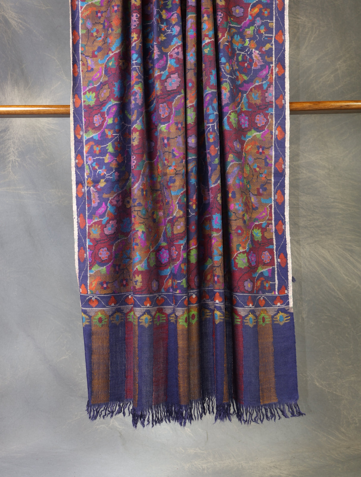 Blue Kani Pashmina Shawl