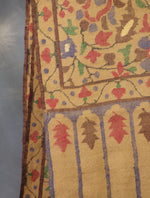 Beige Base Kani Cashmere Pashmina Shawl