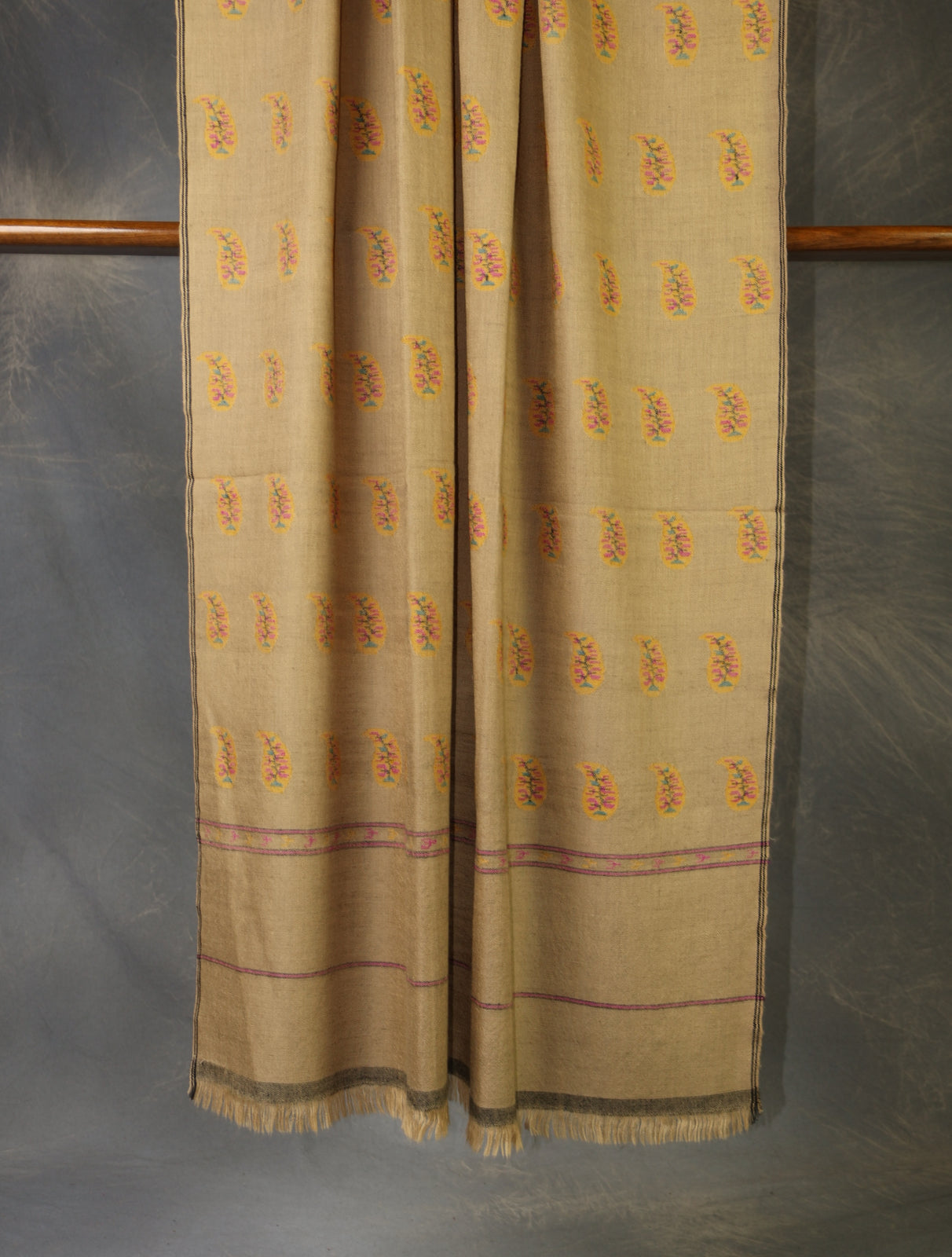 Natural Kani Buteh Pashmina Shawl