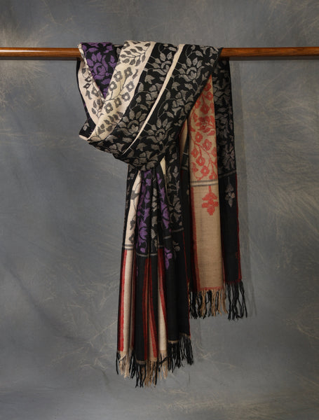 Striped Kani Pashmina Shawl
