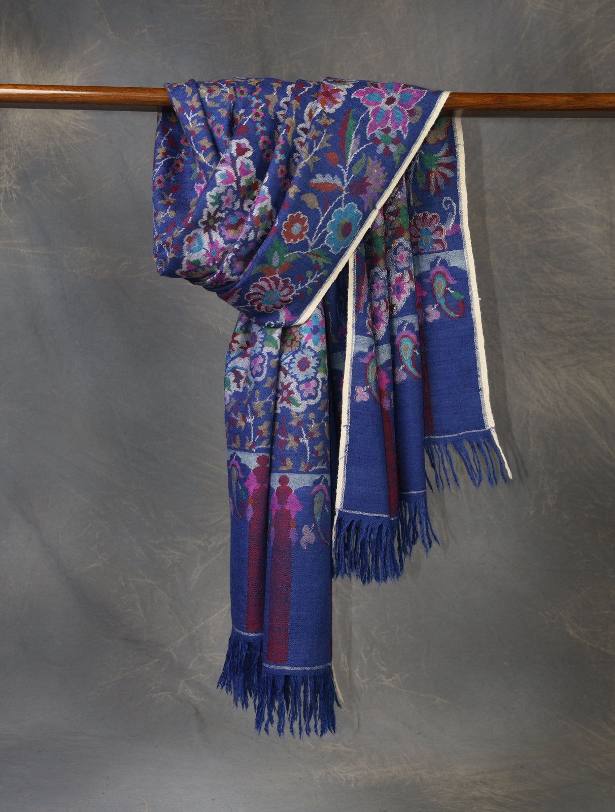 Blue Kani Pashmina Shawl