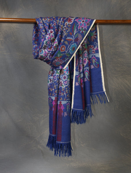 Blue Kani Pashmina Shawl