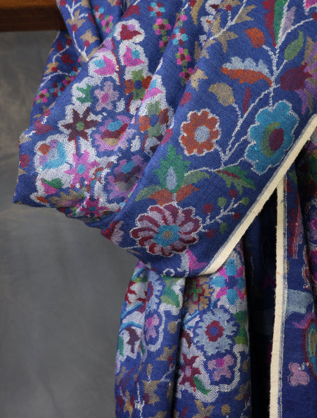 Blue Kani Pashmina Shawl