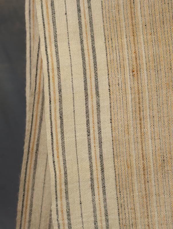 Natural Striped Handwoven Cashmere Pashmina Shawl