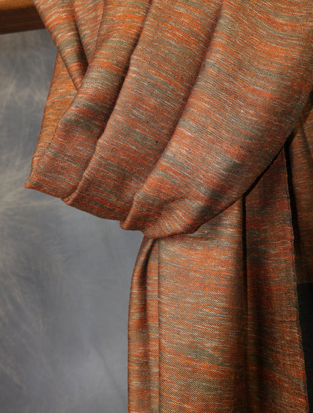 Rust Base Handwoven Cashmere Pashmina Shawl