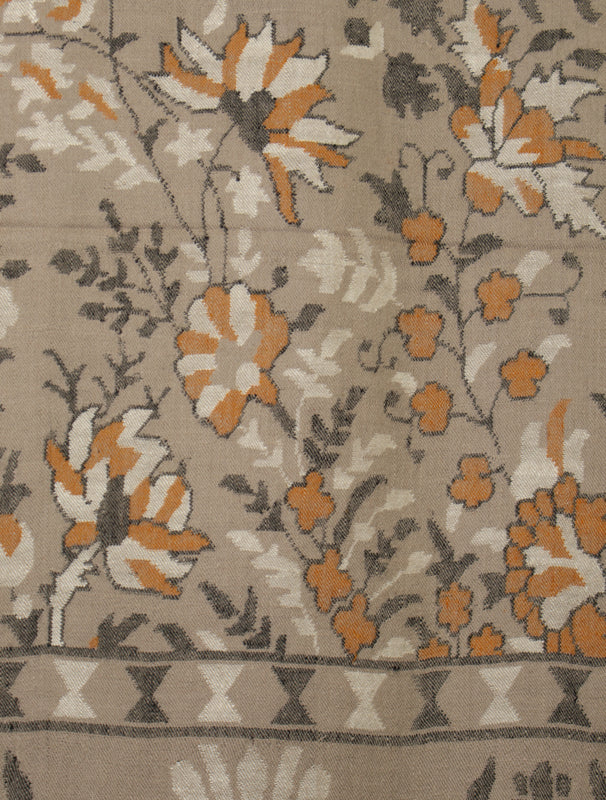 3 Yard Greige Base Jamawar Kani Pashmina Shawl