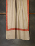 Natural Base Big Border Embroidery Cashmere Pashmina Shawl