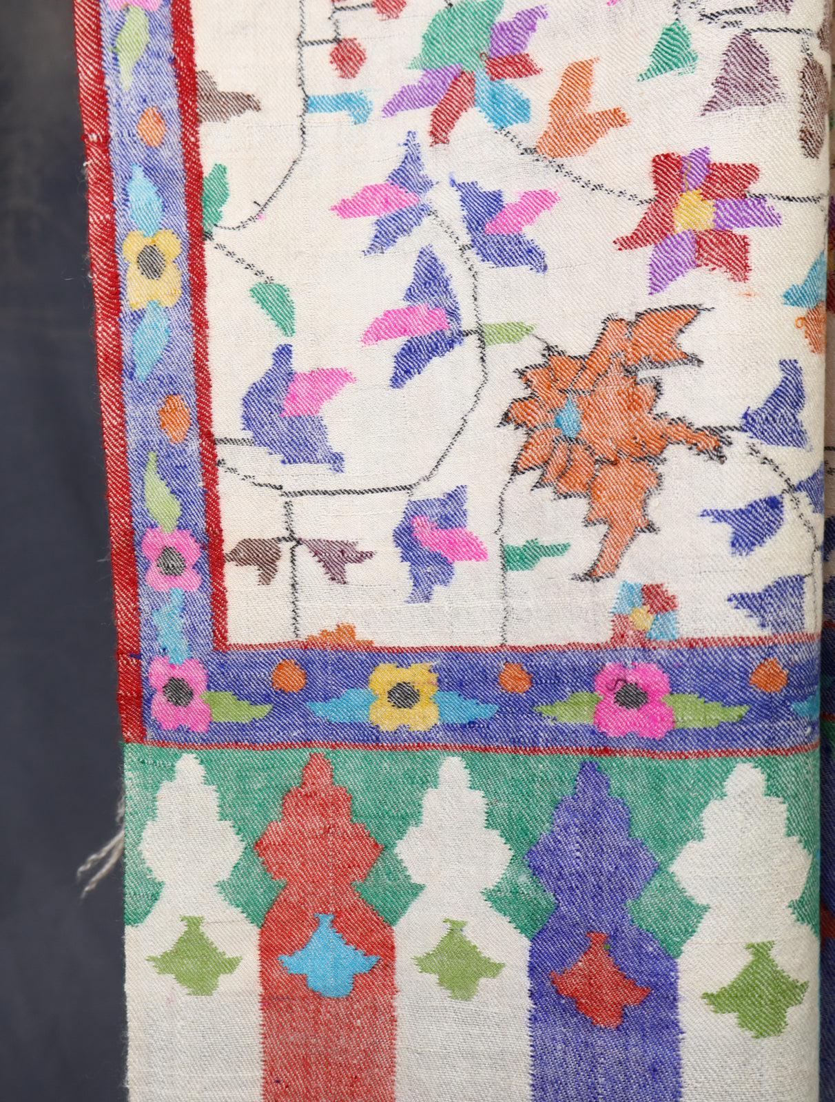 Ivory Kani Pashmina Shawl