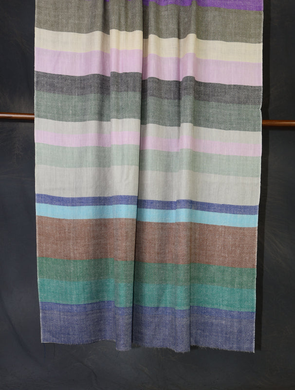 Multi Color Plaid Pure Cashmere Pashmina Shawl – Handwoven Luxury
