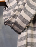Natural and Black Plaid Pure Cashmere Pashmina Shawl– Handwoven Luxury