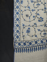 Ivory Base Jali Embroidery Cashmere Pashmina Shawl