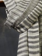 Black Plaid  Pure Cashmere Check Scarf Pashmina – Handwoven Luxury