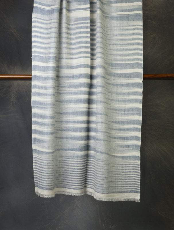Grey Plaid Cashmere Check Scarf Pashmina – Handwoven Luxury