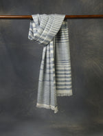 Grey Plaid Cashmere Check Scarf Pashmina – Handwoven Luxury