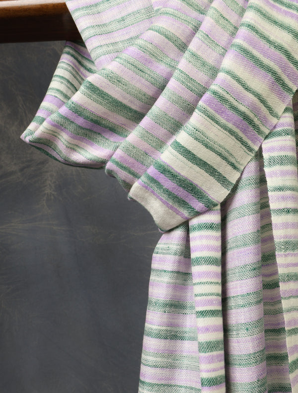 Multicolor Plaid Pure Cashmere Check Scarf Pashmina – Handwoven Luxury – detail view